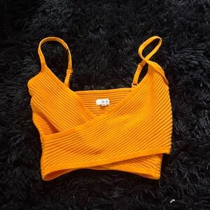 aerie orange top xs